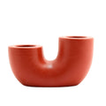 red color U Shaped Candle Holder