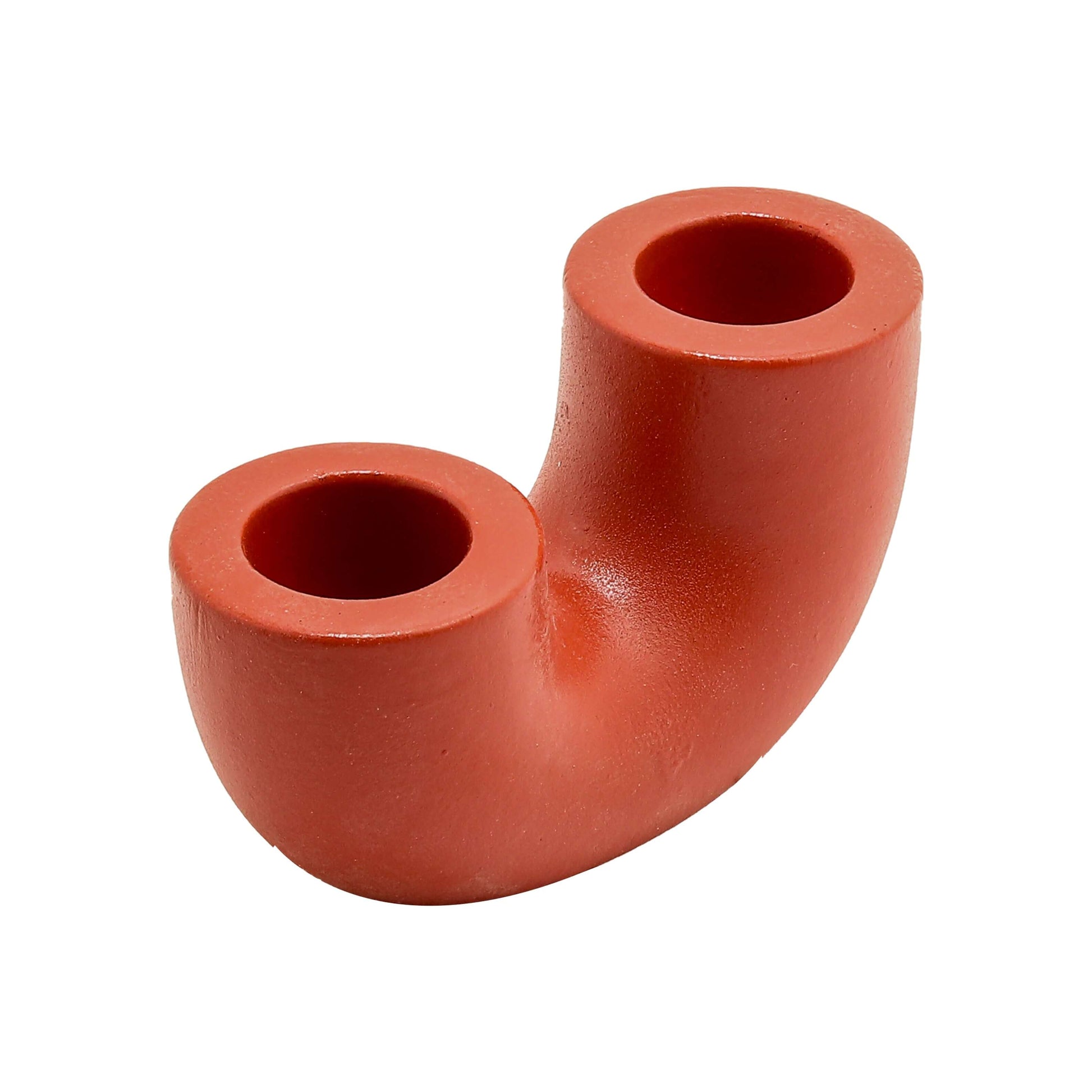 red color U Shaped Candle Holder