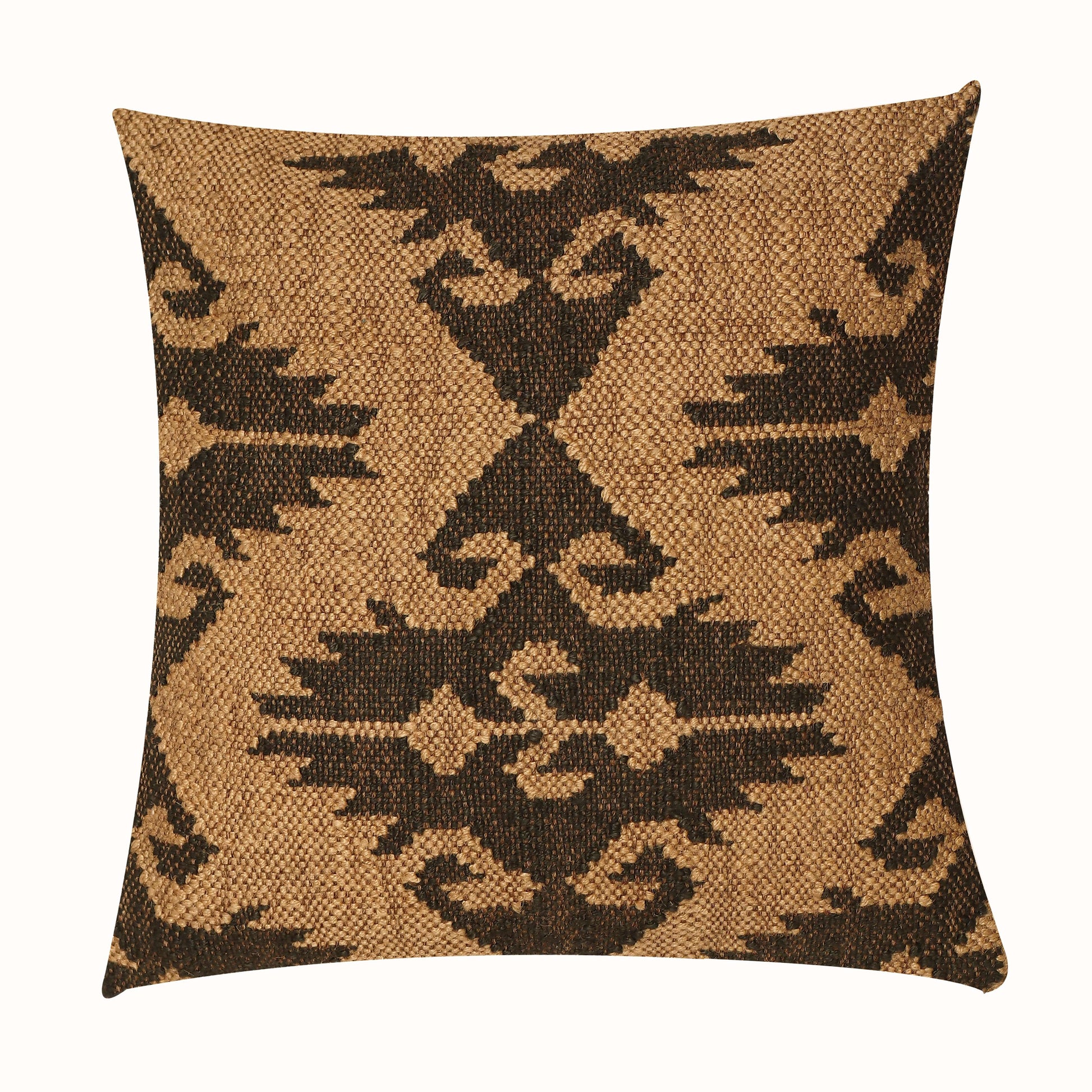 Hand Woven Jute Cushion Cover in coffee color
