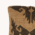 Hand Woven Jute Cushion Cover closeup photo of one corner