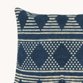 Blue Pattern Cushion Cover close up photo