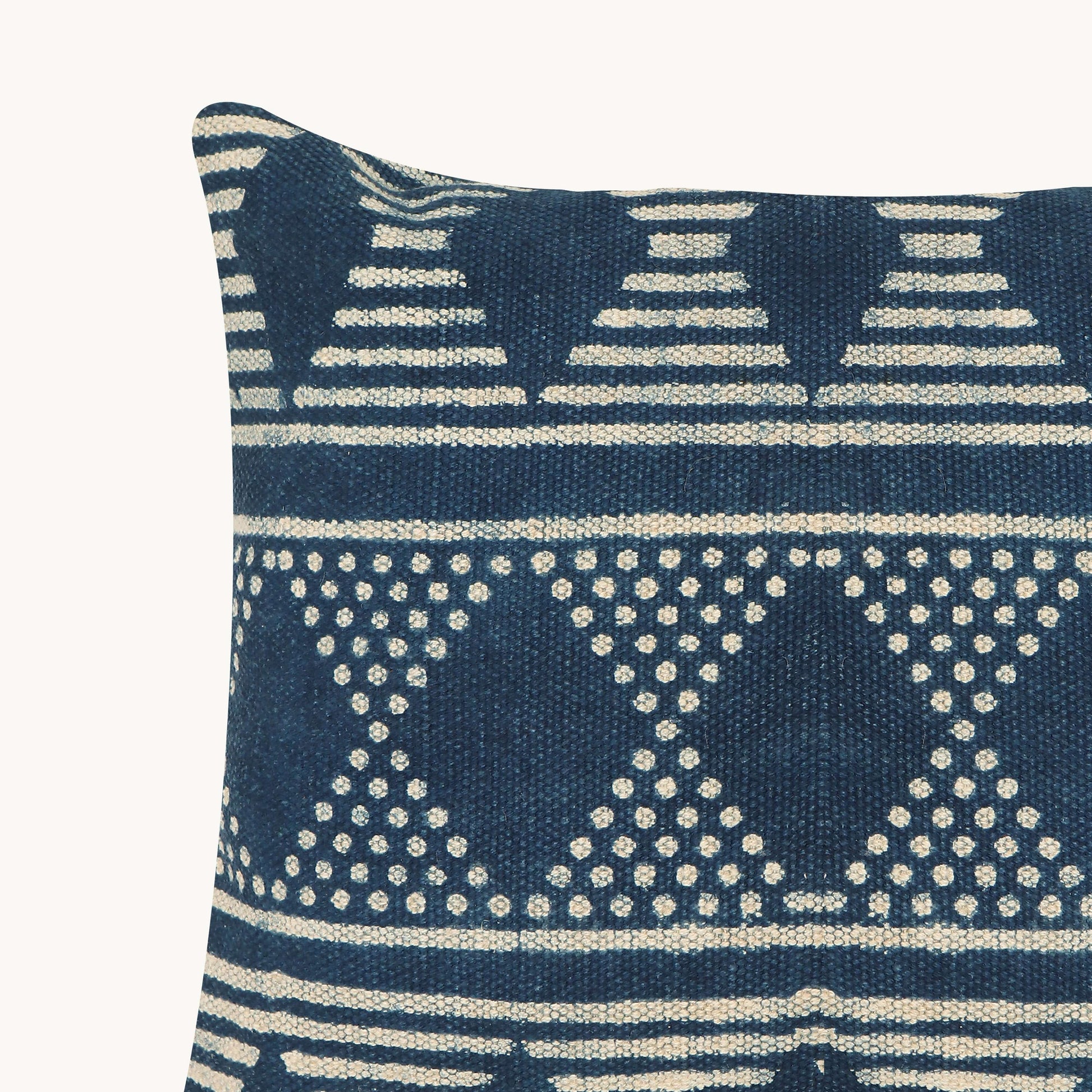 Blue Pattern Cushion Cover close up photo