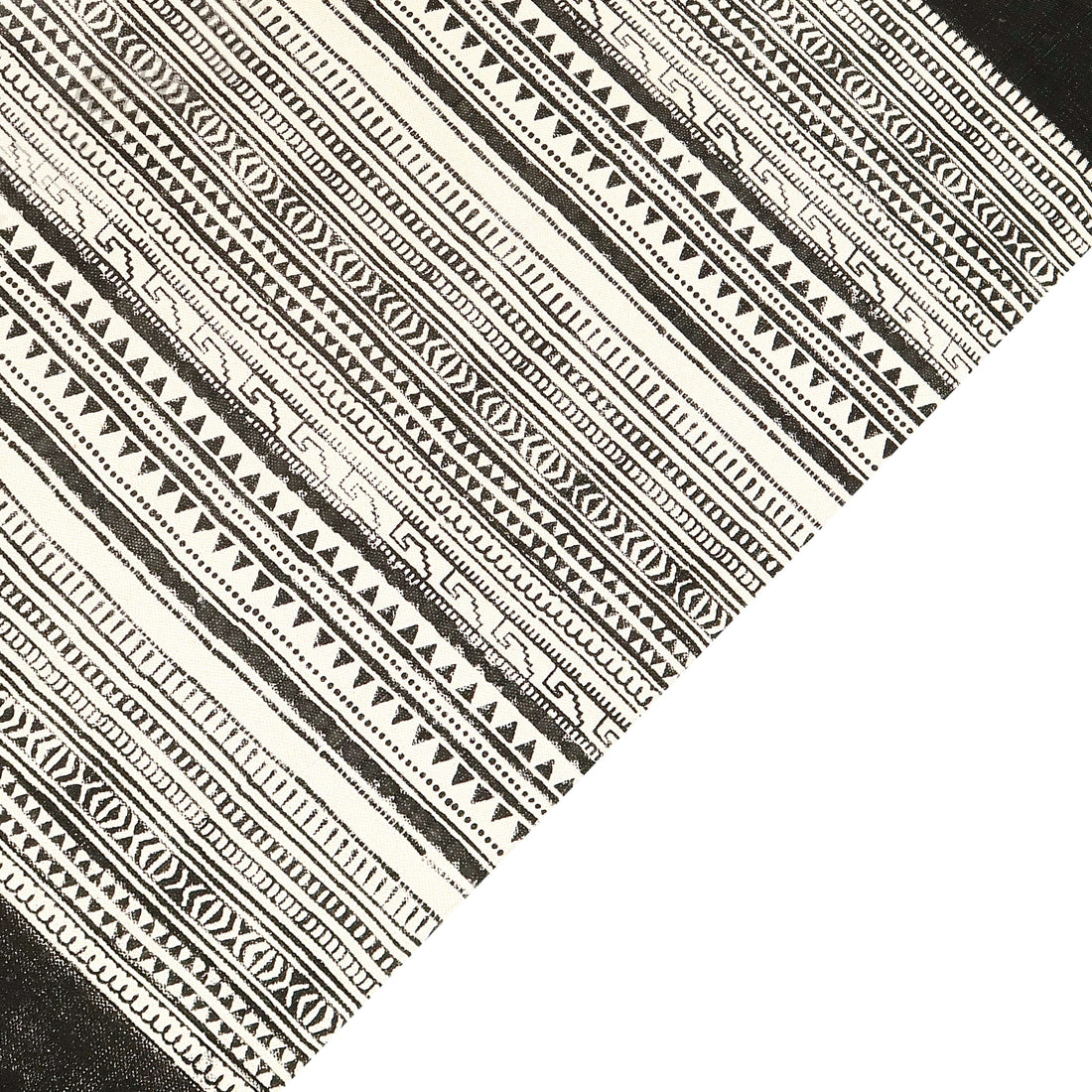Black and White Block Print Rug