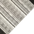 Black and White Block Print Rug close up photo