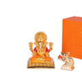 Dagduseth Ganpati Gold with Mushak Combo