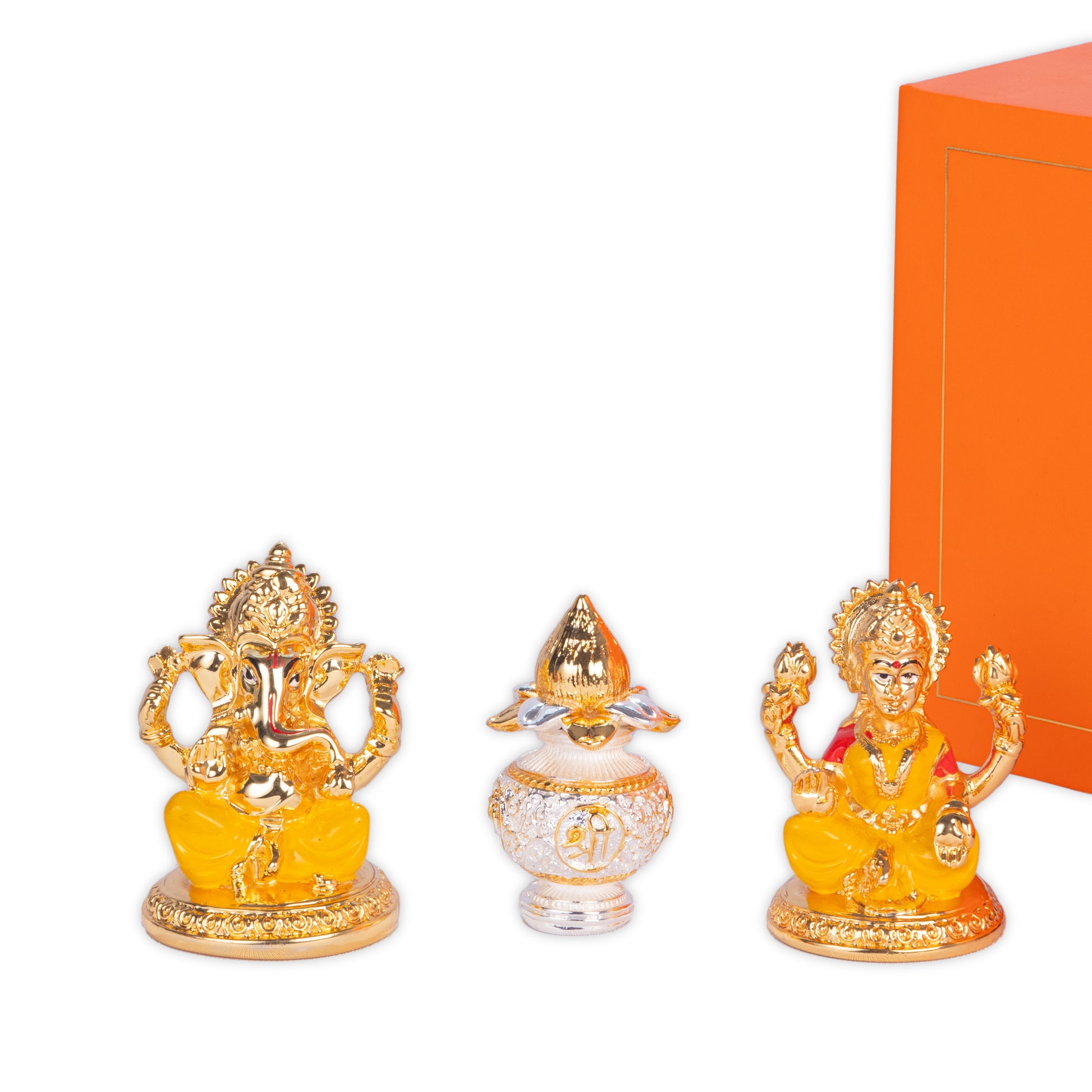 Lakshmi Ganesh Idol with Kalash Combo for Gifting & Pooja Decoration