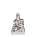 silver Chhatrapati Shivaji Maharaj Idol (3.5 inches) white back ground