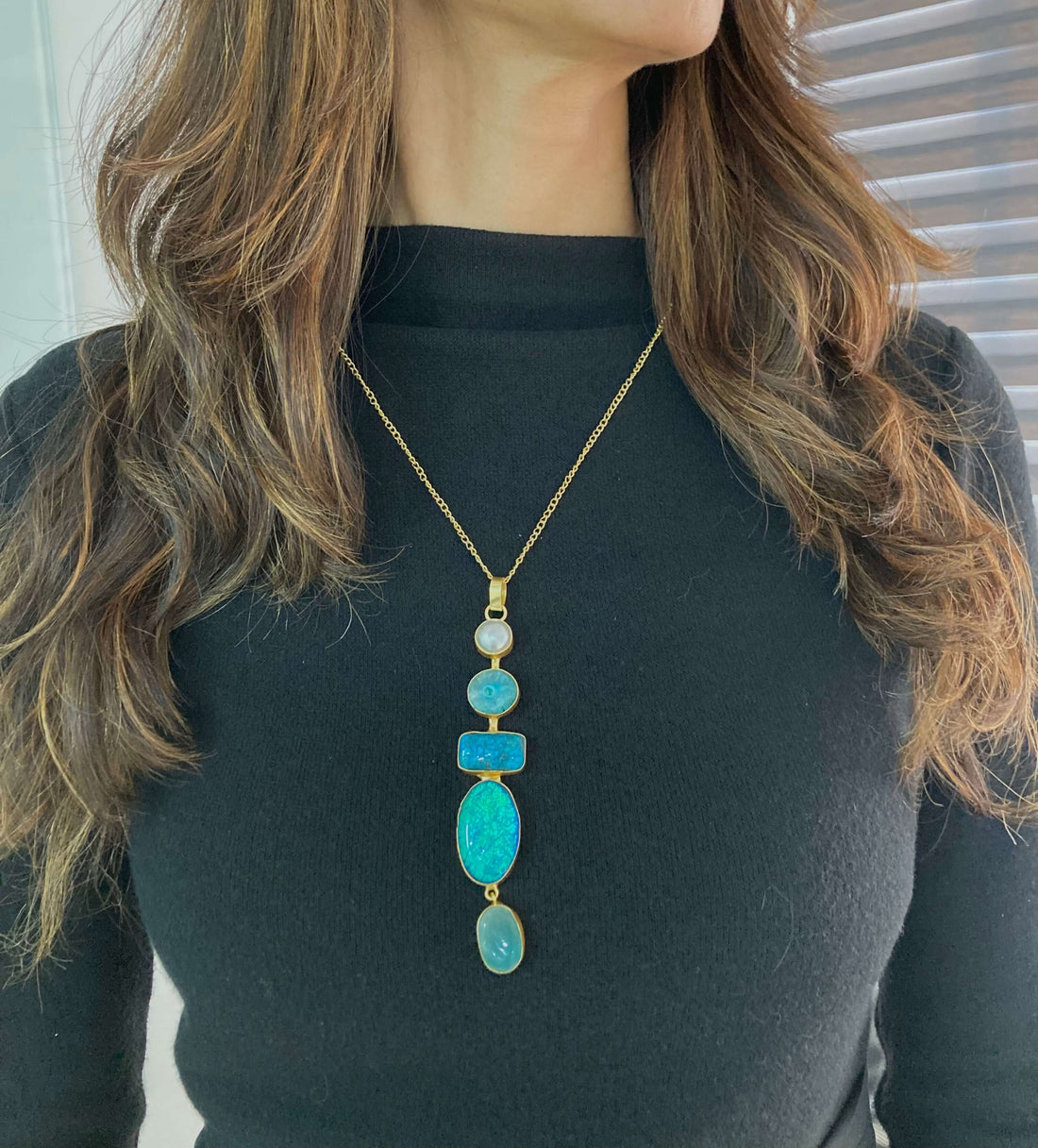 Stick Stone blue Necklace