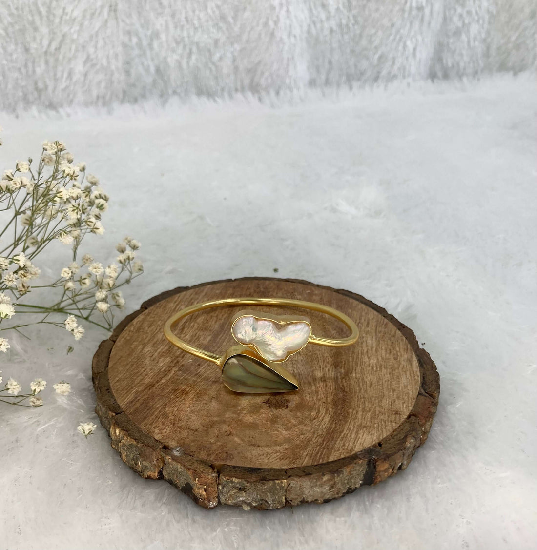 2 stone adjustable cuff