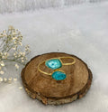 2 stone adjustable blue color ear cuff