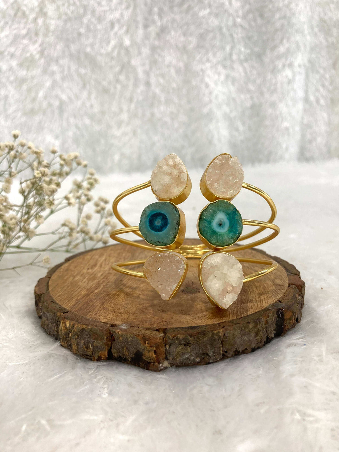 6 Stone adjustable multicolor ear cuff