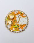 Pichwai Roli Chawal Platter with traditional design