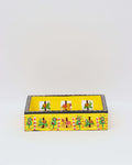 yellow Handmade Handpainted wooden Tray