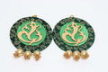 Set of 2 Green Ganpati Decor hanging pair