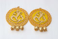 set of 2 Yellow Ganpati Decor hanging pair