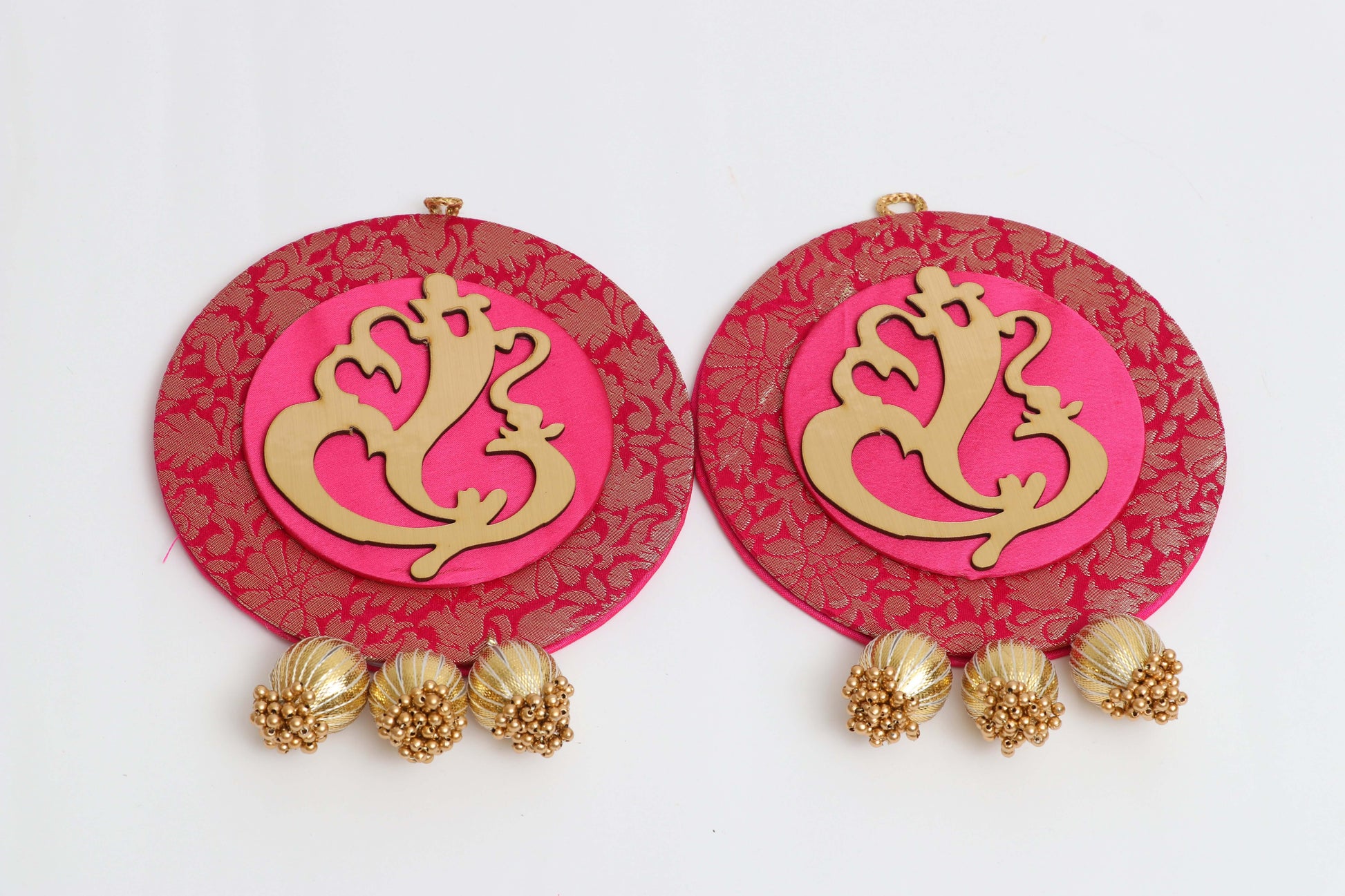 set of pink Ganpati Decor hanging pair