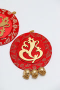 Red Ganpati Decor hanging pair