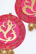 Pink Ganpati Decor hanging pair