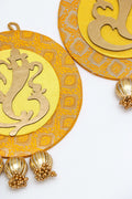 yellow Ganpati Decor hanging pair