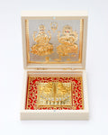 Golden Lakshmi Ganesha Charan Paduka for Pooja and Gifting