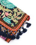 Blue Handmade Embroidered purse with strap side angel photo