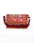 Pink color design Handmade Embroidered purse with strap