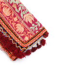 pink color design Handmade Embroidered purse with strap