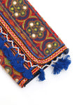 Blue Handmade Embroidered purse with strap