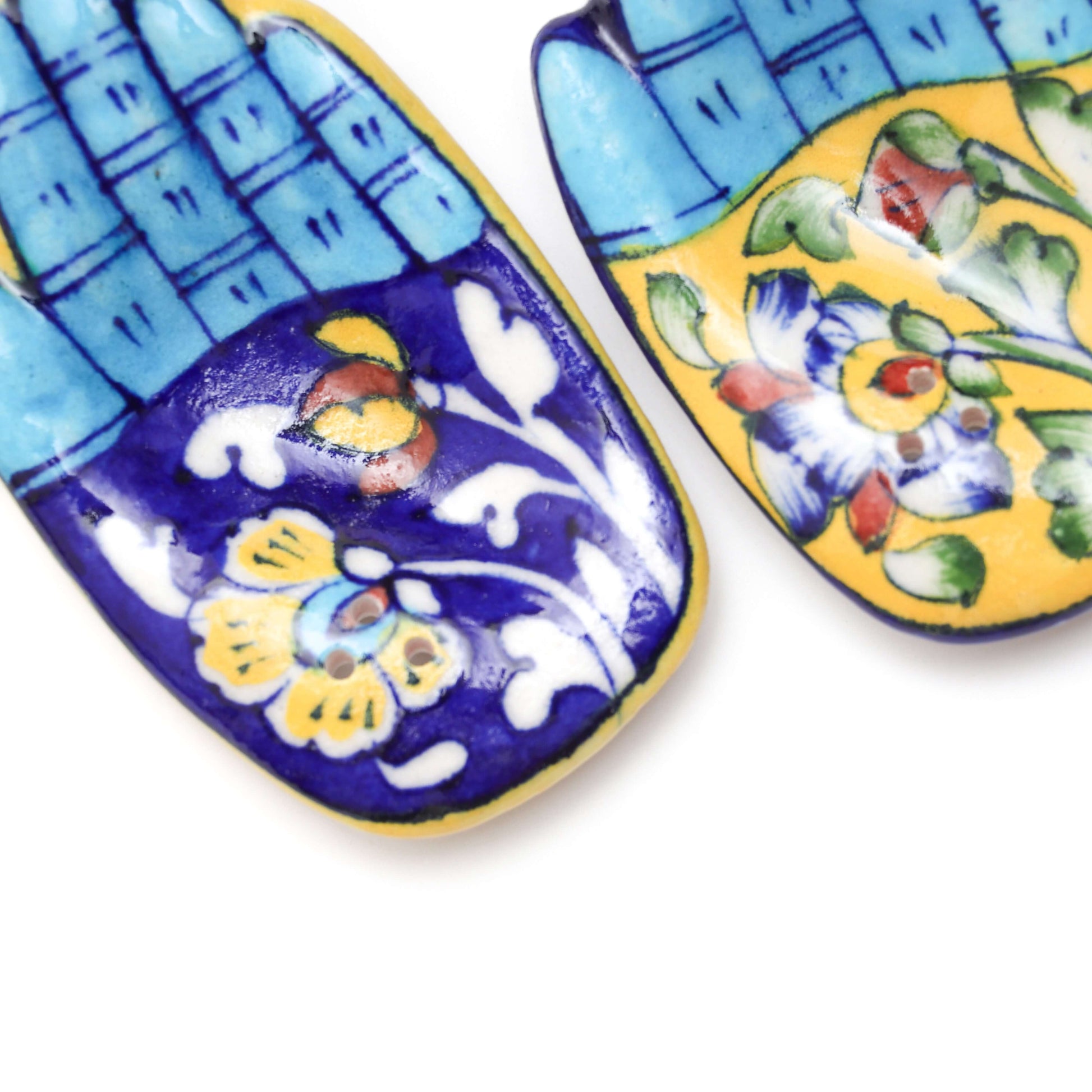 Ceramic hand incense holder close up picture