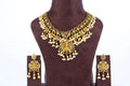 Multi-Strand Choker Set with Polki Diamond and Emerald Pendant