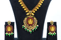 South Indian Goddess Laxmi pendant set with Earrings set