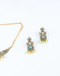 Green Victorian earrings set