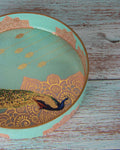 Peacock Tray with colorful decorative design