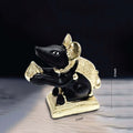 Mushak Idol in black color with golden base