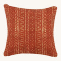 orange Rust Mudcloth Block Print Cushion Cover (17.5in x17.5in)