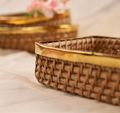 Rectangular Rattan Tray close up photo