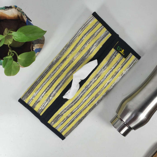 Tissue Paper Holder Yellow Silver n Black (TH0423-005) Wemy Store