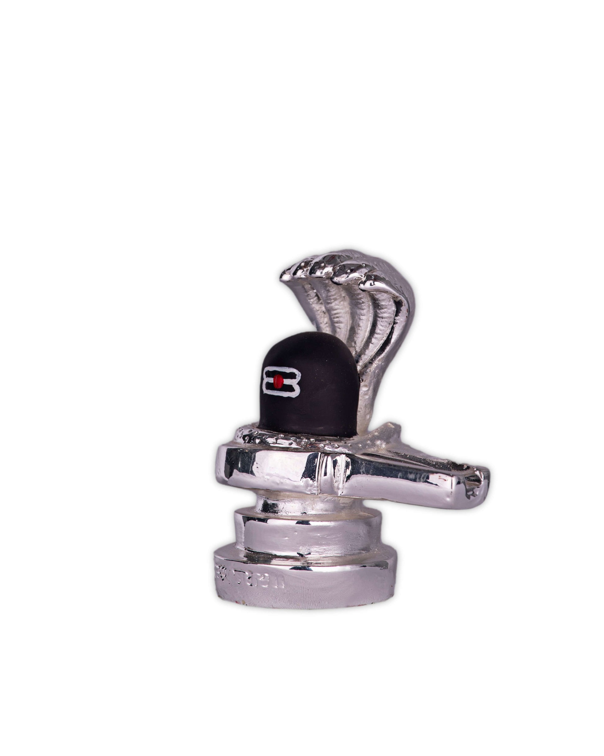 Silver Shivling with silver Base