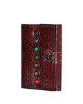 Best Handmade Leather Diary with 7 Stones on it