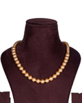 Sea Shell Pearl Necklace in Gold Color