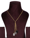 Swarovski Crystal 3 Stones Tassel Necklace on the showpiece
