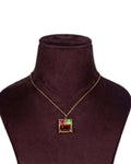 3 Stone Crystal Brass Metal Pendant on the showpiece