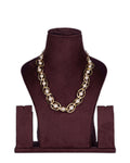 10 Circular Crystal Bead Handwrapped Statement Necklace in Brown/Beige Combination