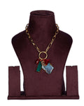 Agate Trio Pendant Necklace on the showpiece