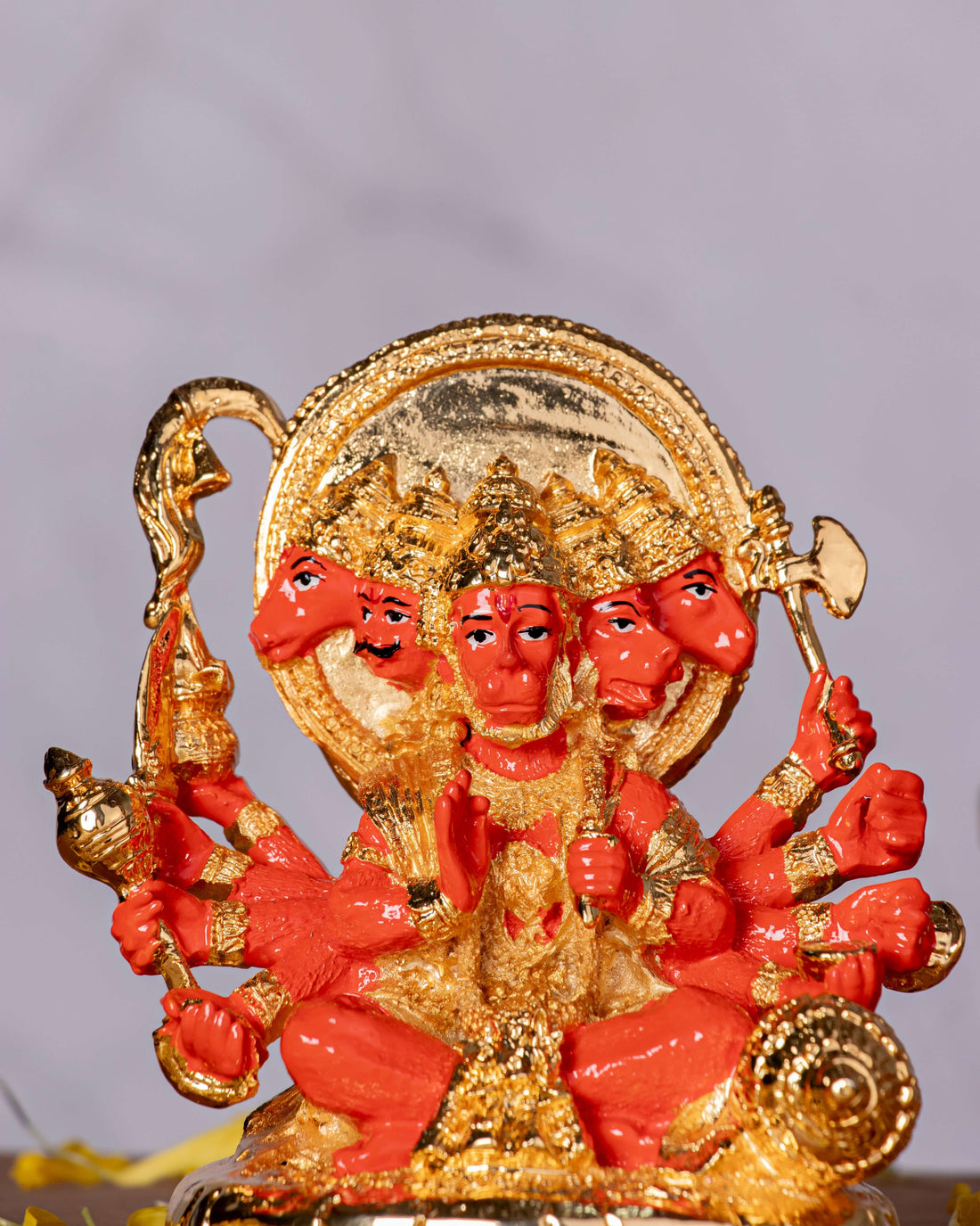 5-Inch Panchmukhi Hanuman Idol for Home Decor and Spiritual Use
