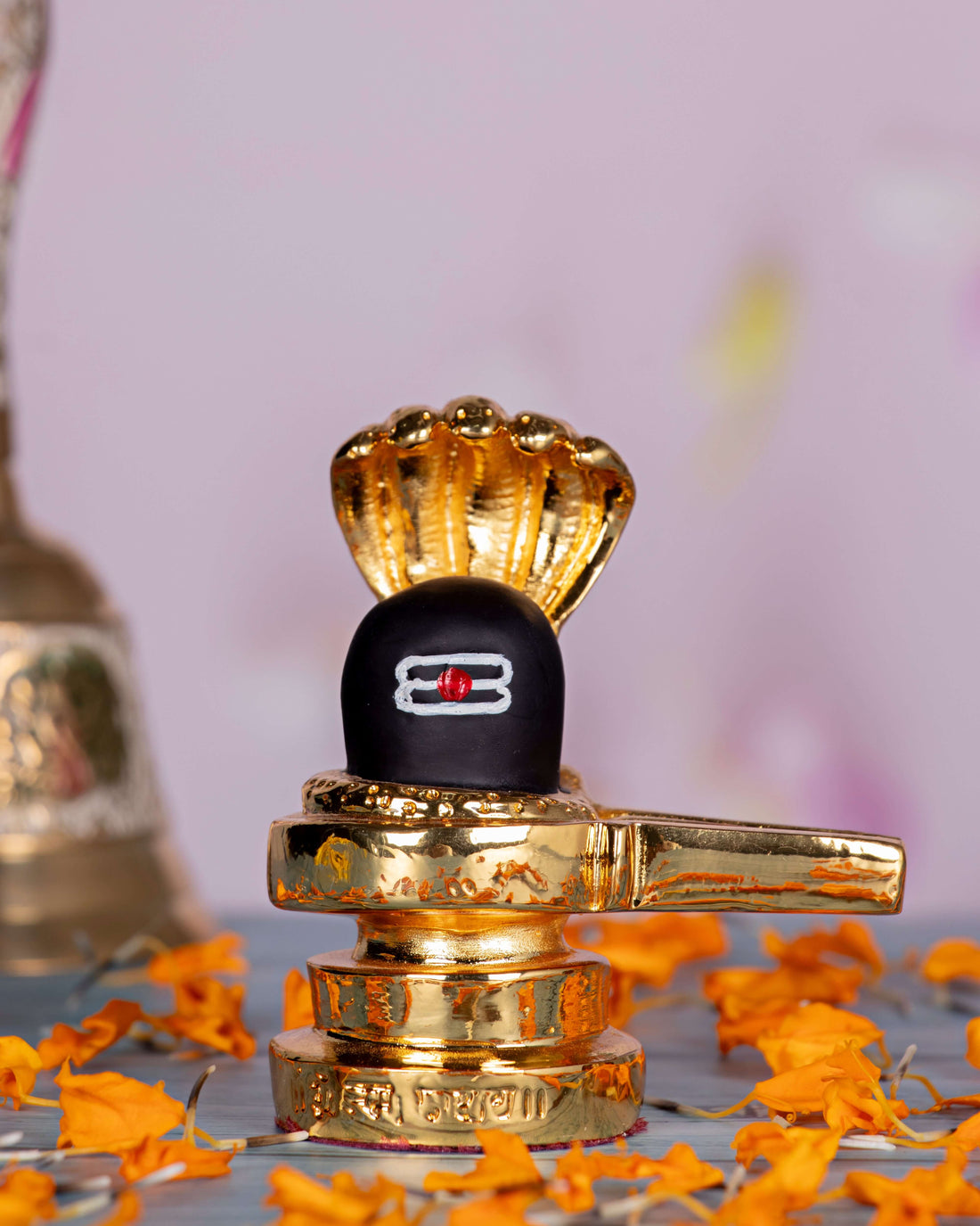 3-Inch Silver Shivling with Base for Pooja and Home Decor