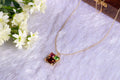 3 Stone Crystal Brass Metal Pendant