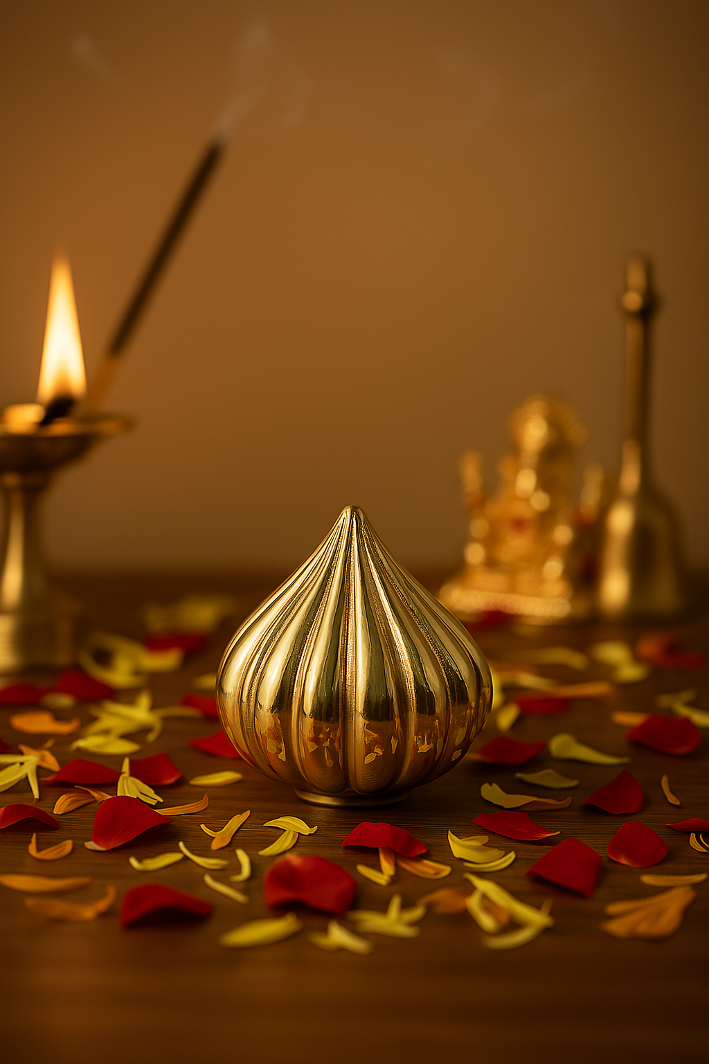 Gold Modak Decoration For Ganpati