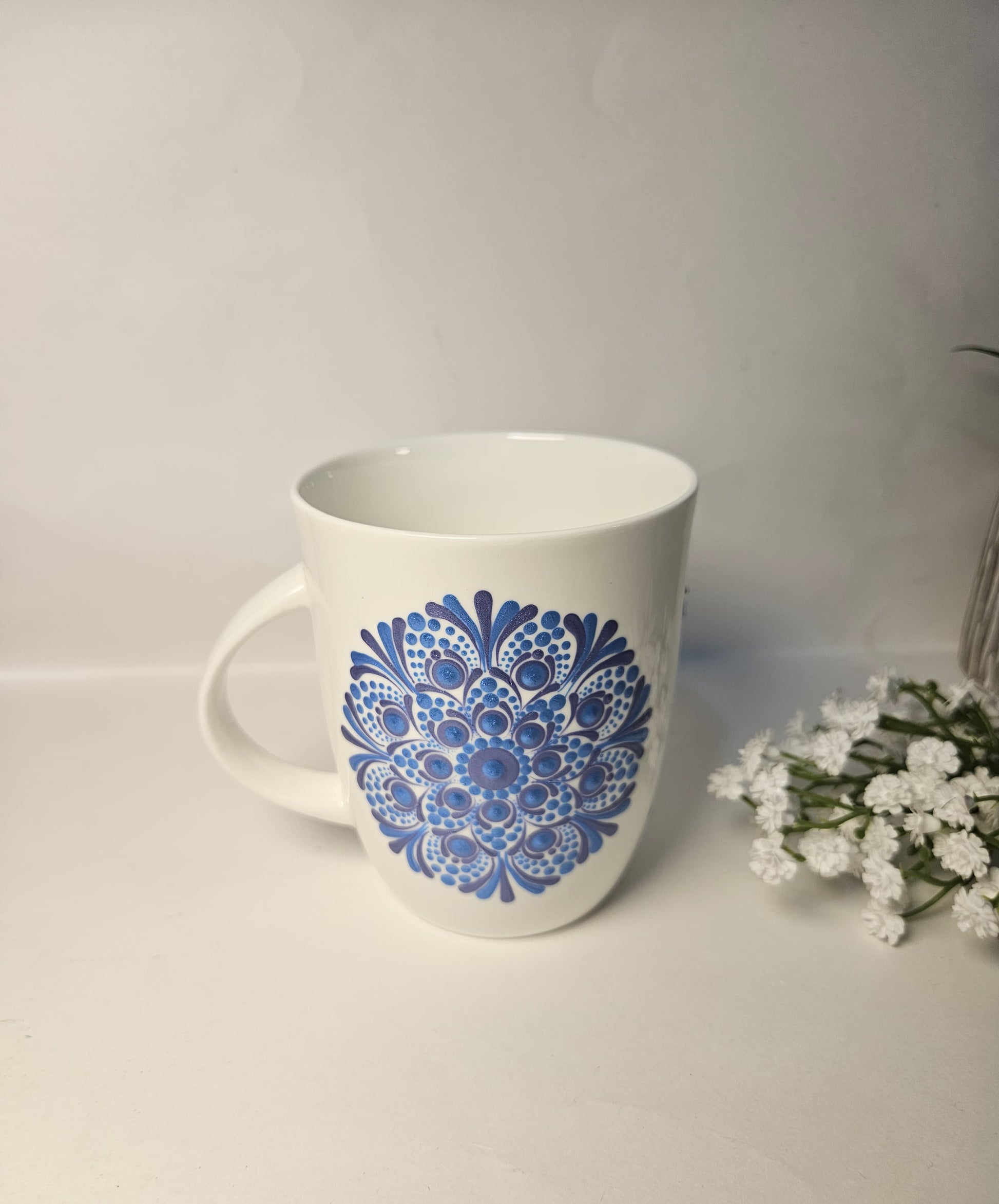 Blue Serene Mandala Mug – A Touch of Tranquility for Your Morning Brew