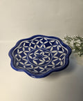 Small Blue Designer Ceramic Bowl for Home Decor